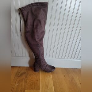 Lane Bryant Chocolate Brown Over-the-Knee Block Heel Boots